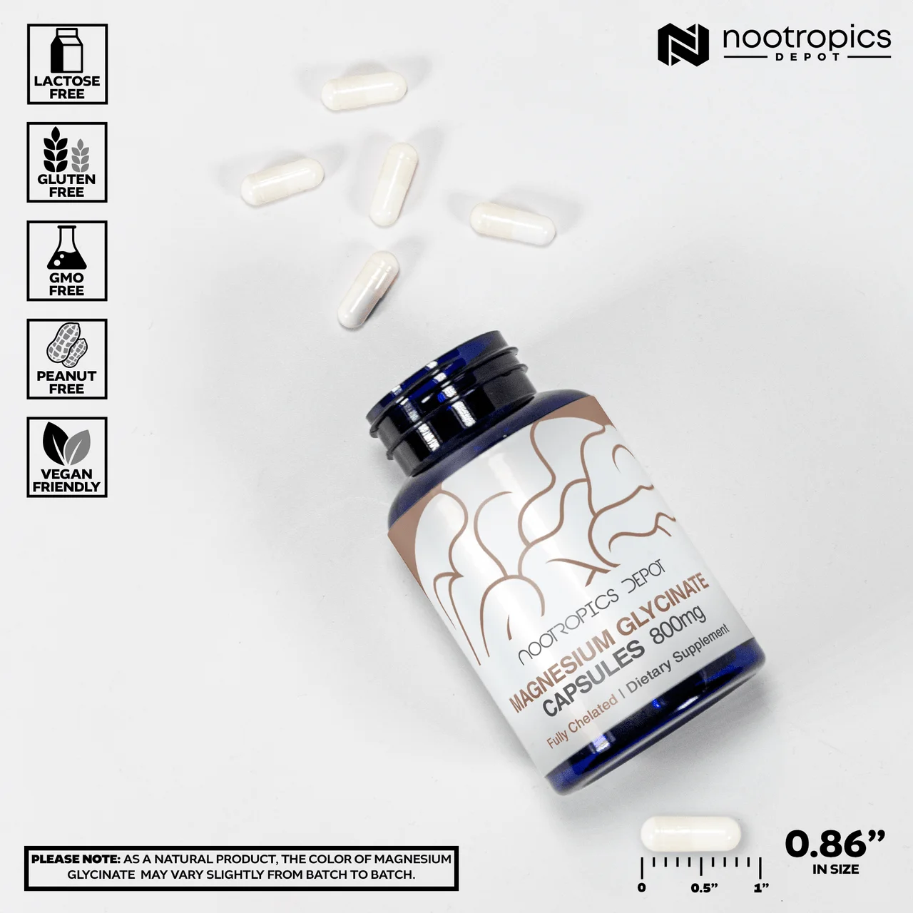 Nootropics Depot Magnesium Glycinate Capsules