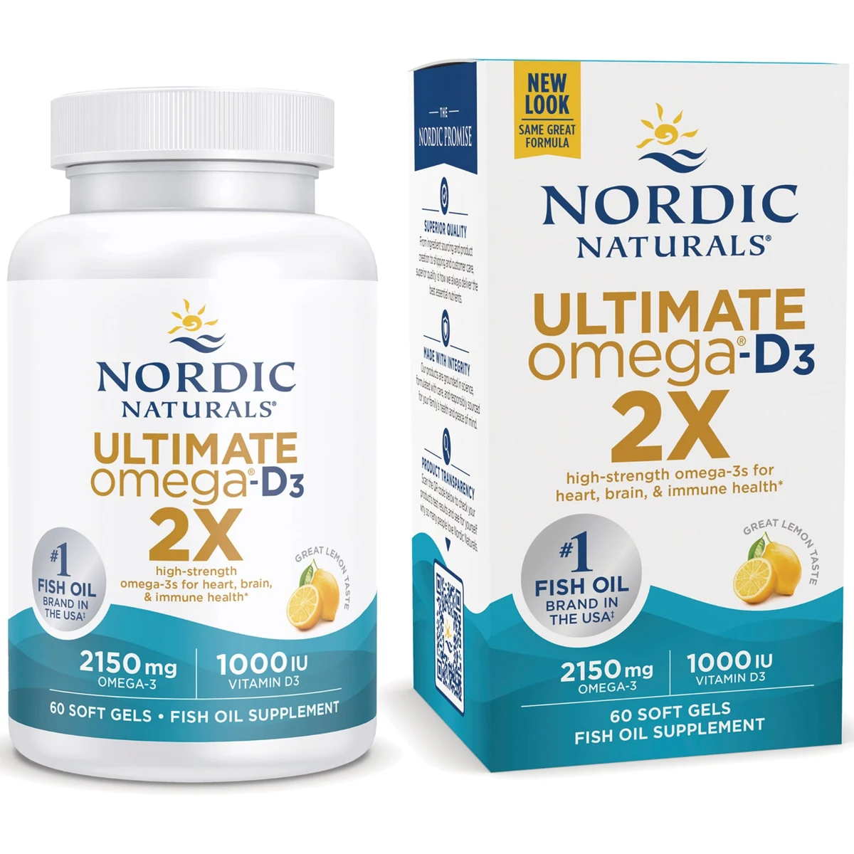 Nordic Naturals Ultimate Omega-D3 2X - Lemon