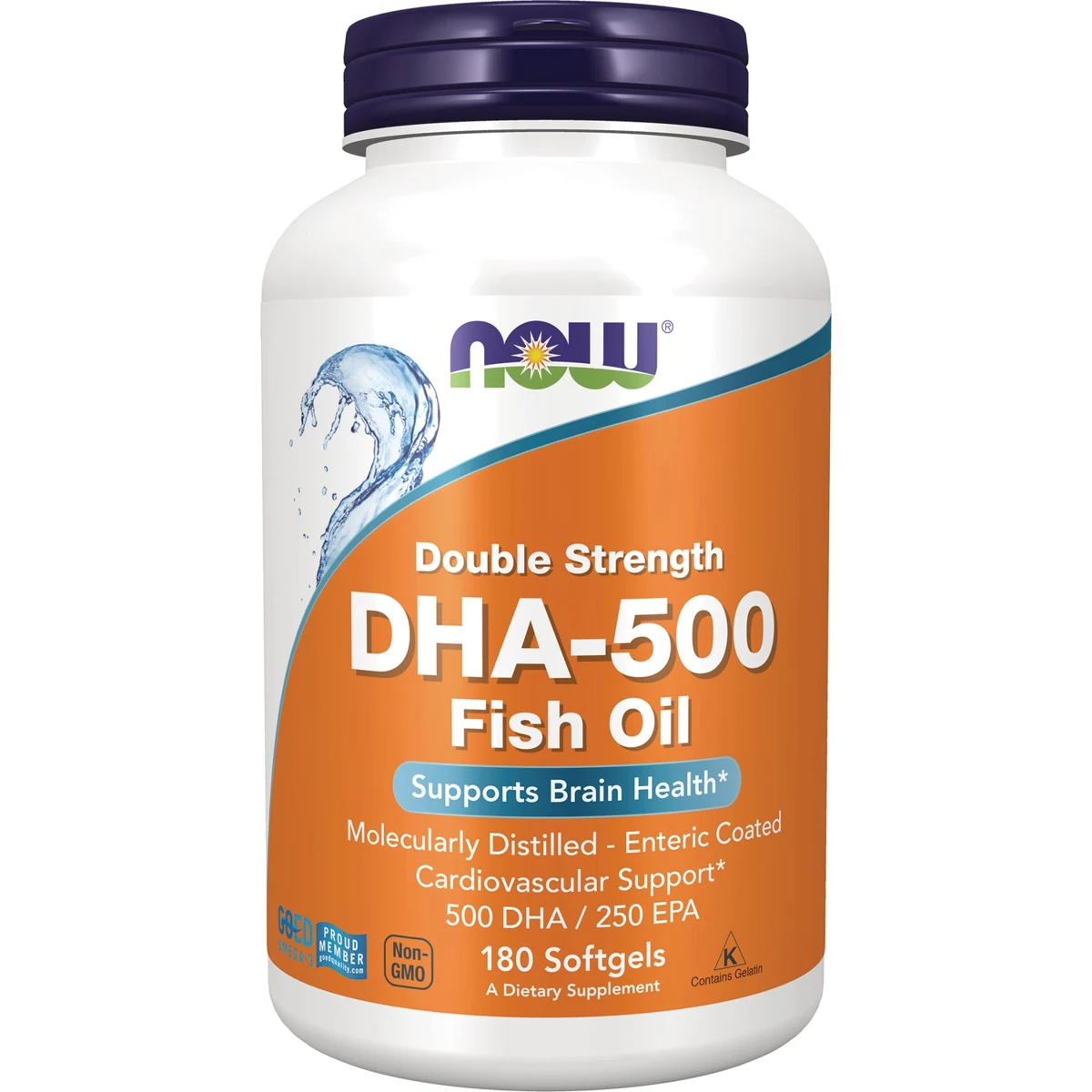 NOW Foods Double Strength DHA-500 Fish Oil