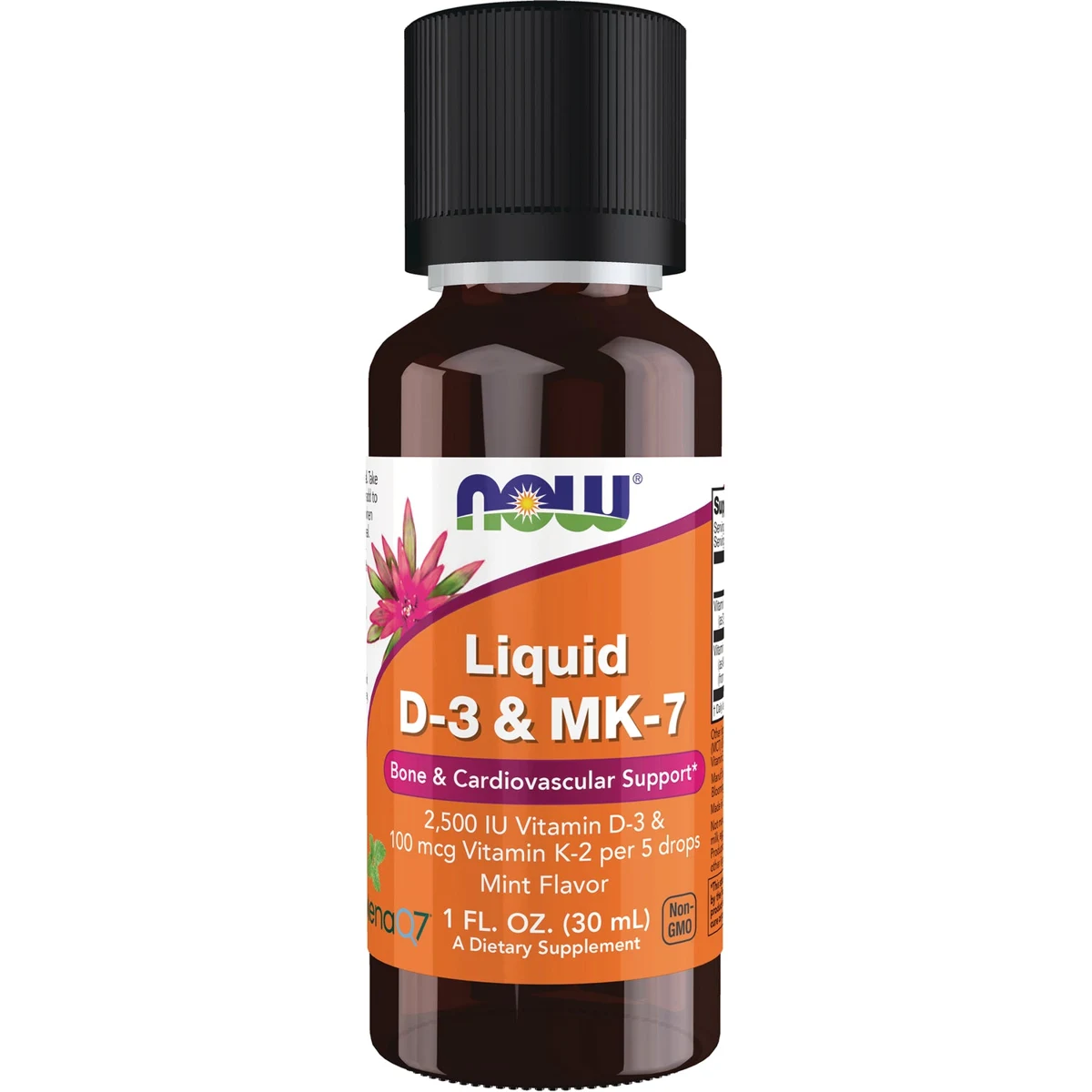 NOW Foods Liquid D-3 & MK-7 - Mint