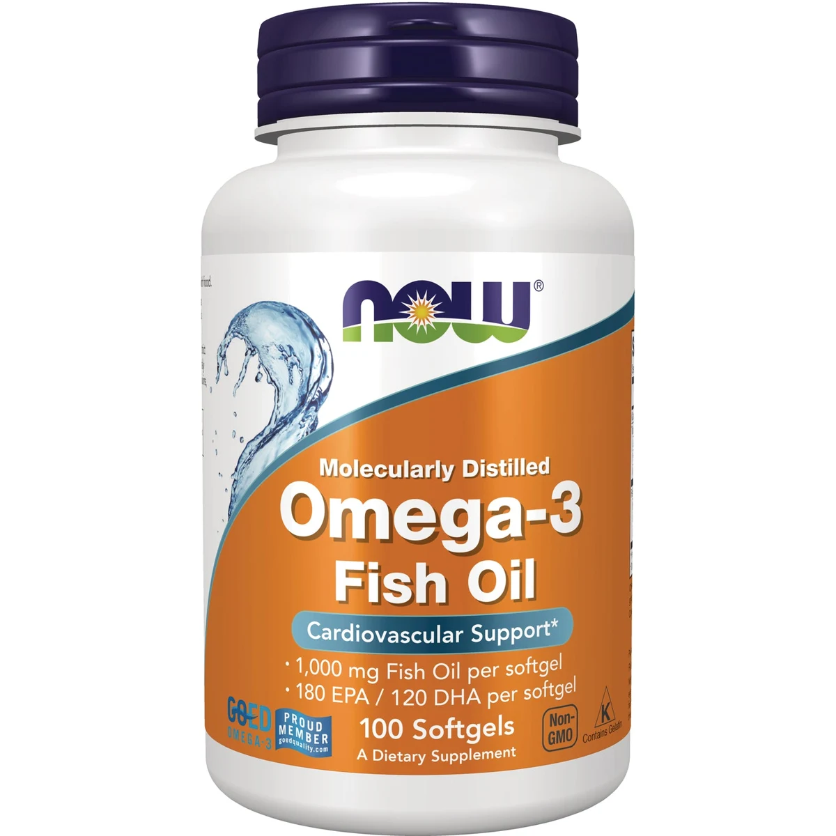NOW Foods Molecularly Distilled Omega-3 Fish Oil