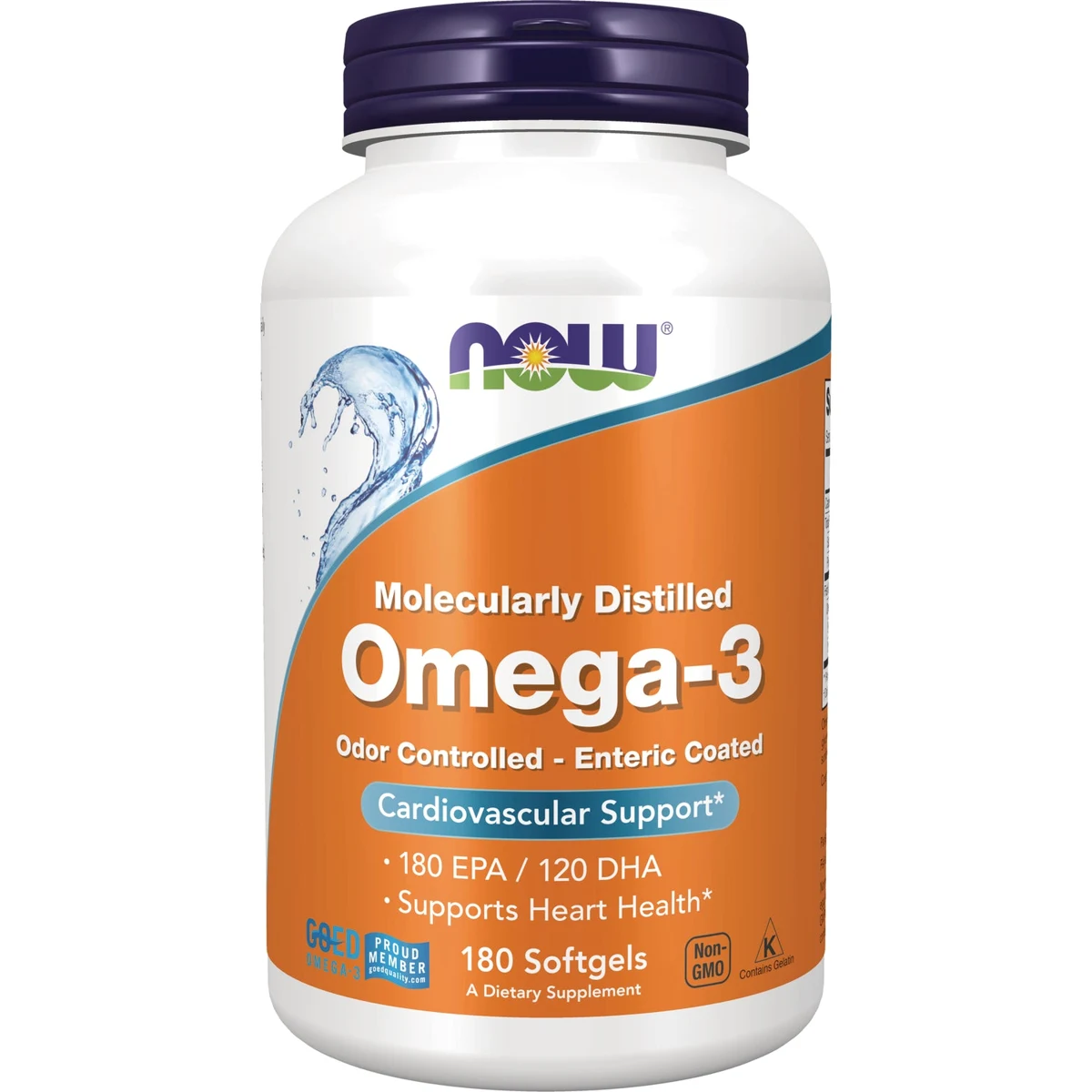 NOW Foods Molecularly Distilled Omega-3 - Odor Controlled