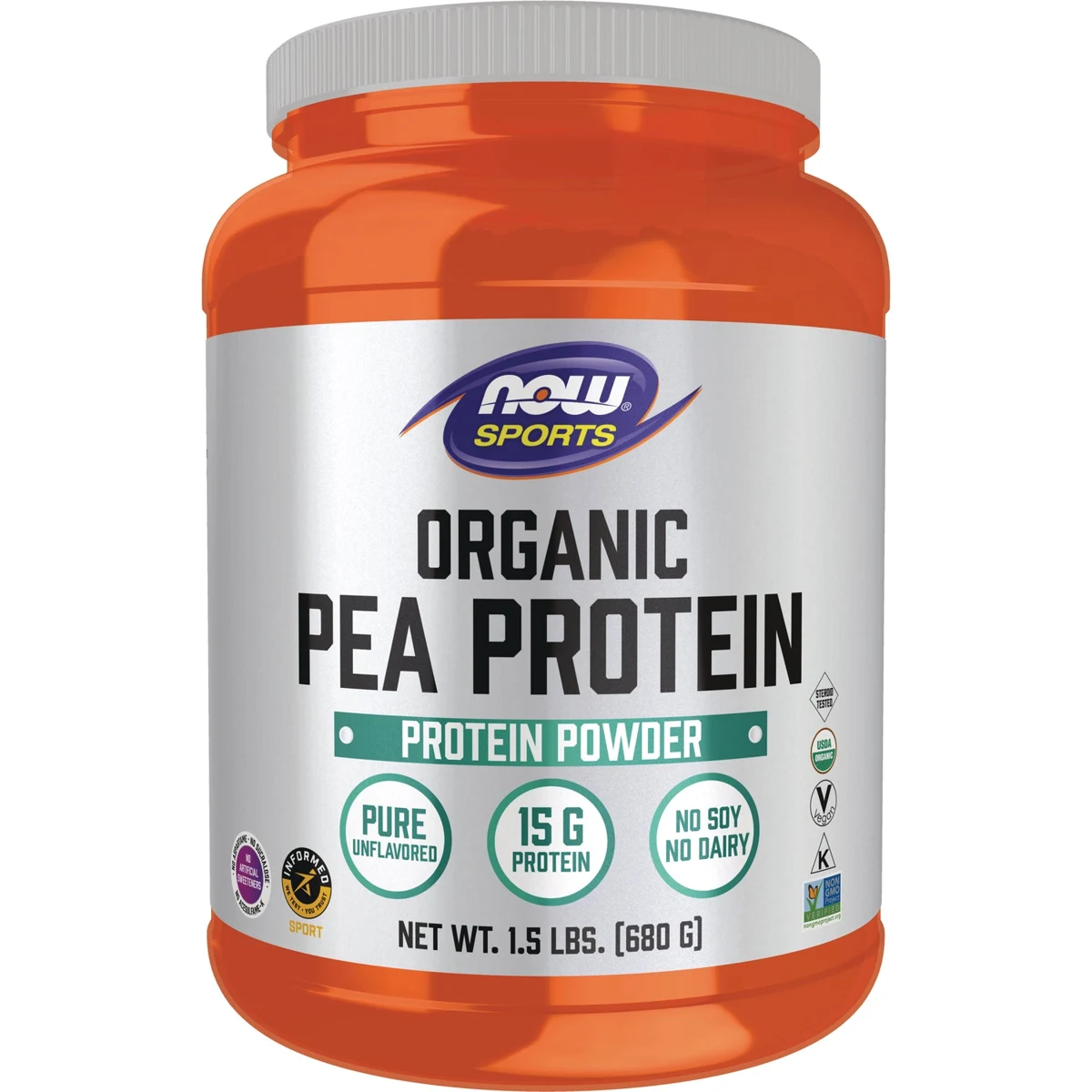 NOW Foods Organic Pea Protein - Pure Unflavored