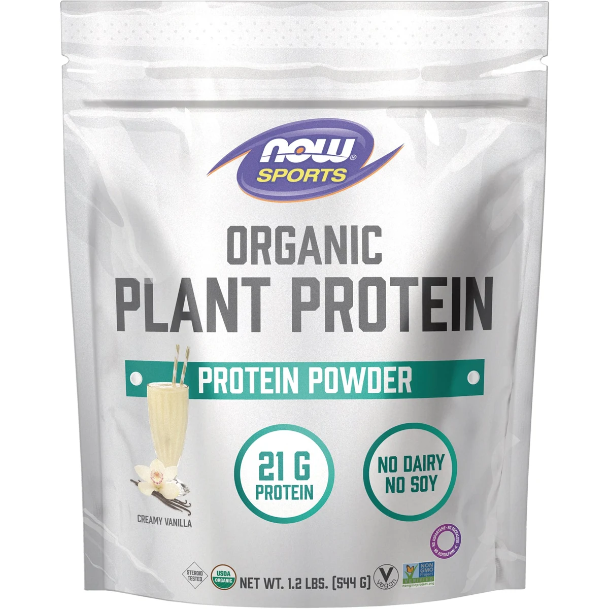 NOW Foods Organic Plant Protein Powder - Creamy Vanilla