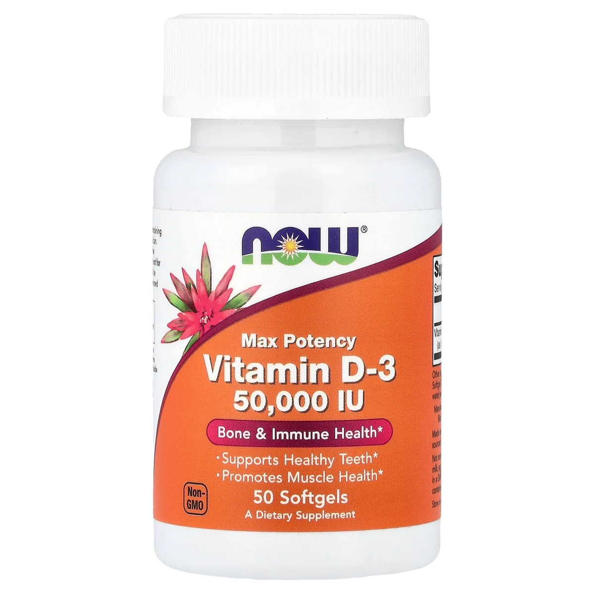 NOW Foods Vitamin D-3, Max Potency, 50,000 IU