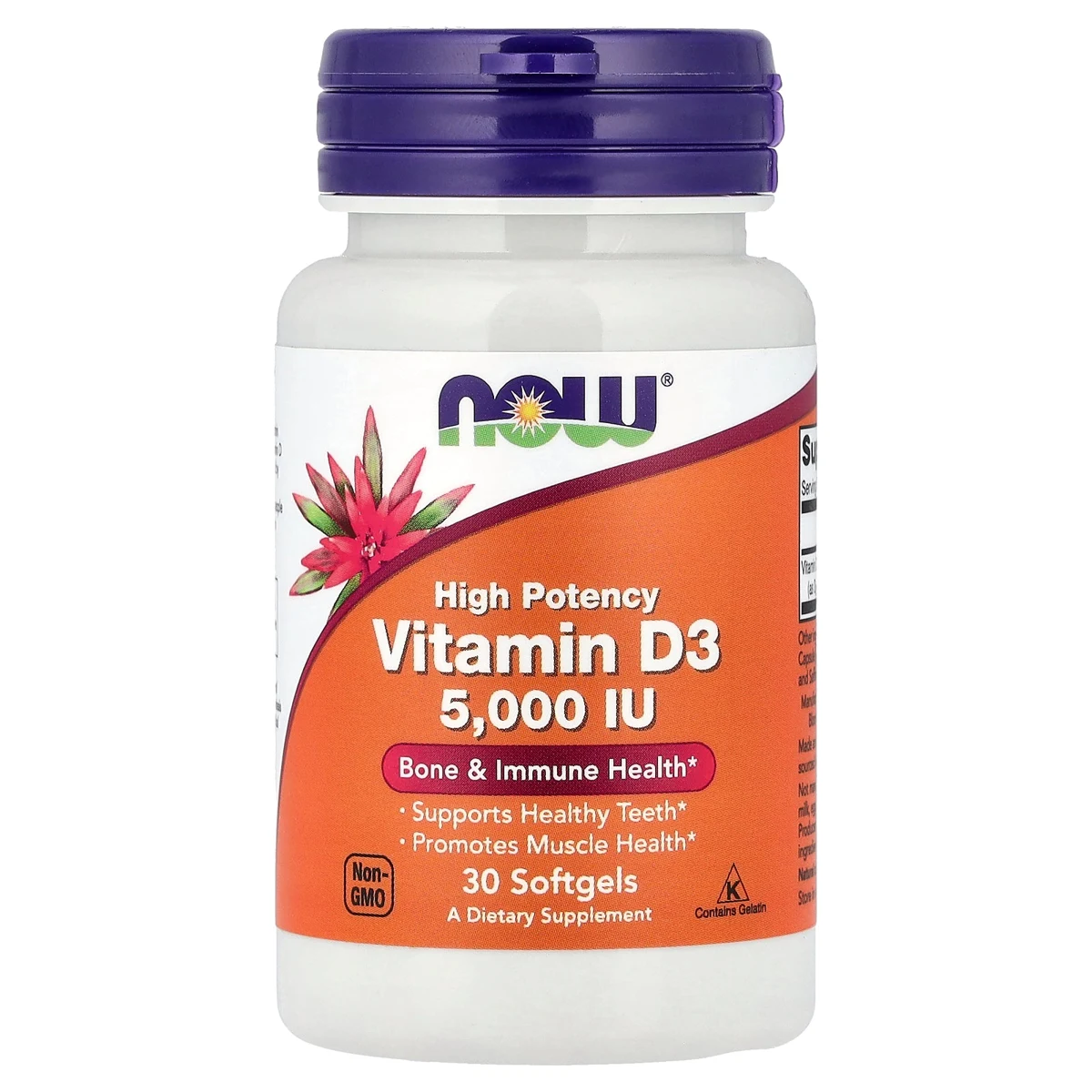NOW Foods Vitamin D3, High Potency, 5,000 IU
