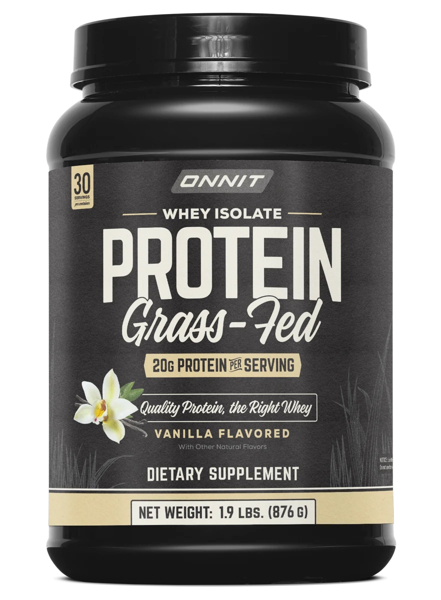 Onnit Grass Fed Whey Isolate Protein - Vanilla (30 Serving Tub)