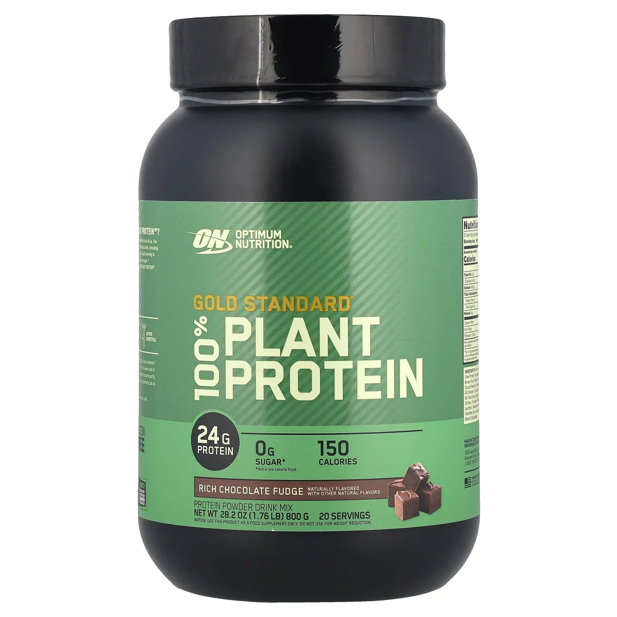 Optimum Nutrition Gold Standard 100% Plant Protein, Rich Chocolate Fudge