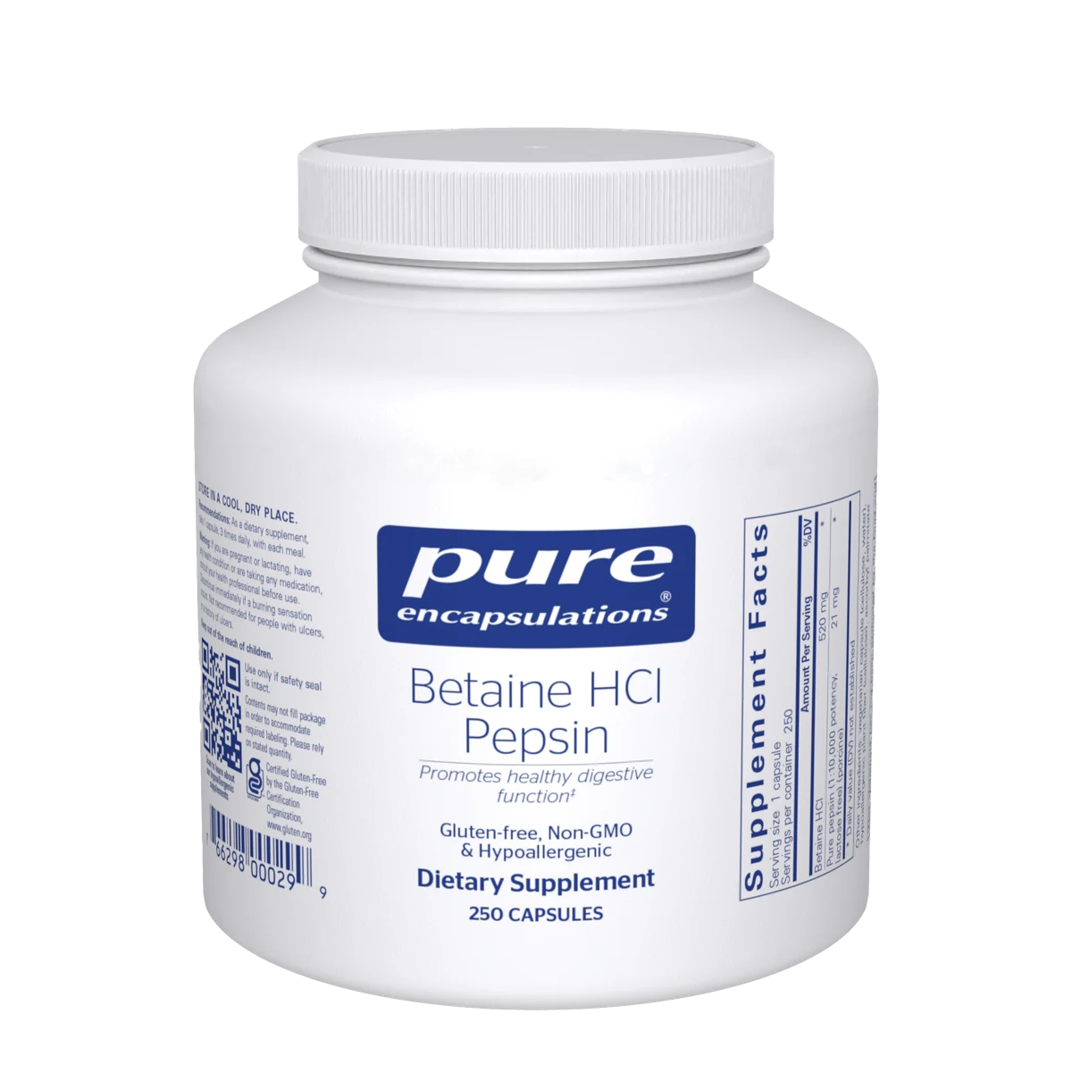 Pure Encapsulations Betaine HCl Pepsin