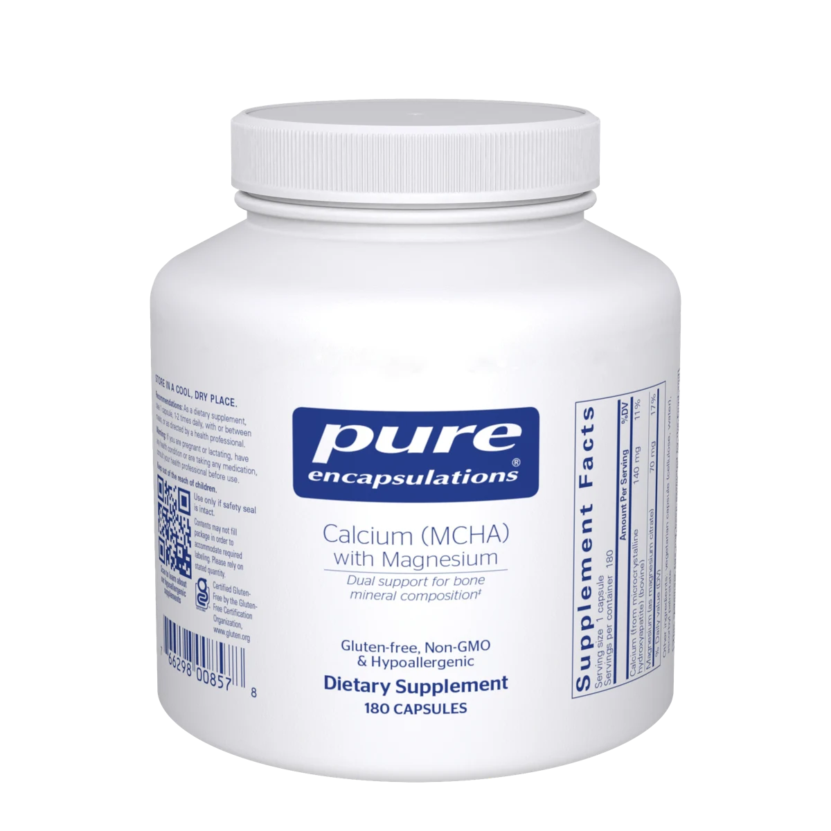 Pure Encapsulations Calcium (MCHA) with Magnesium