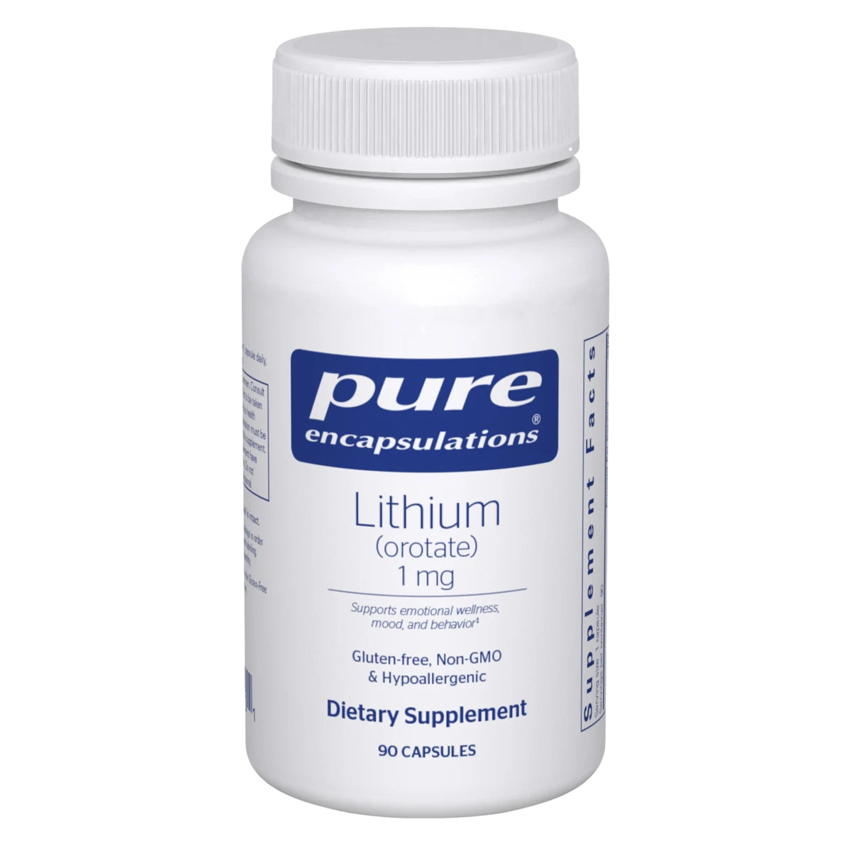 Pure Encapsulations Lithium (orotate) 1 mg