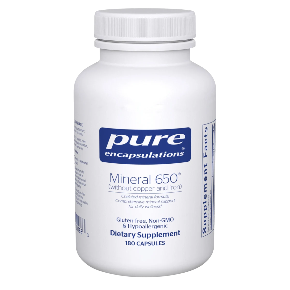 Pure Encapsulations Mineral 650 (without copper & iron)