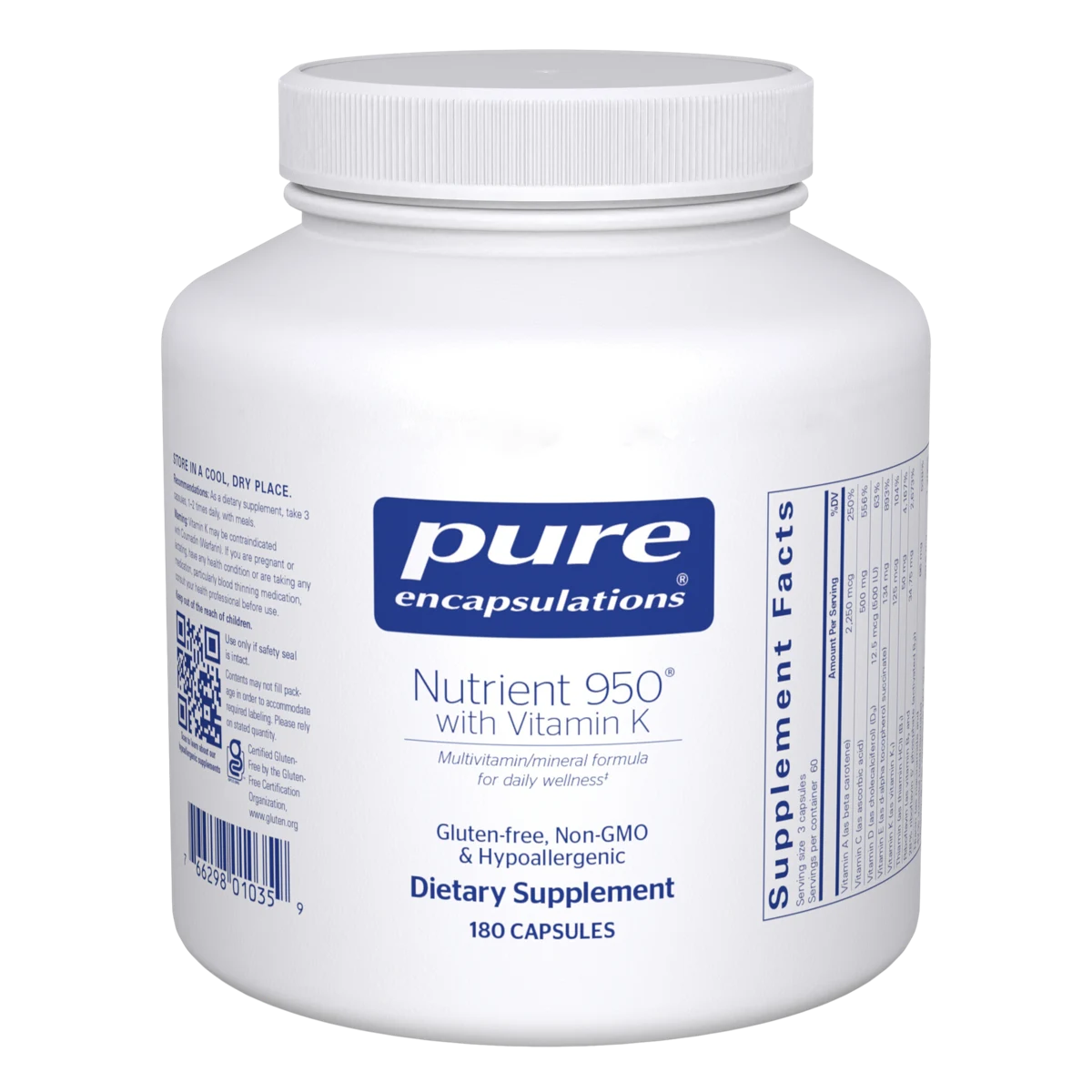 Pure Encapsulations Nutrient 950 with Vitamin K