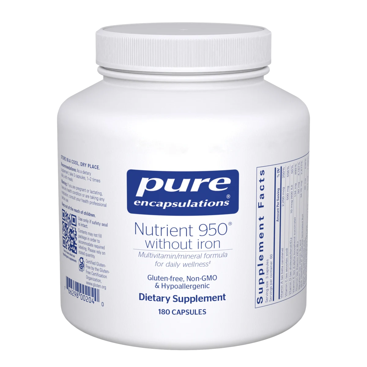 Pure Encapsulations Nutrient 950 without iron