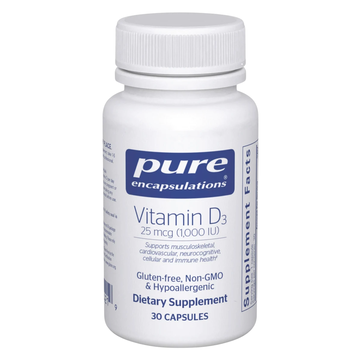 Pure Encapsulations Vitamin D3 25 mcg (1,000 IU)