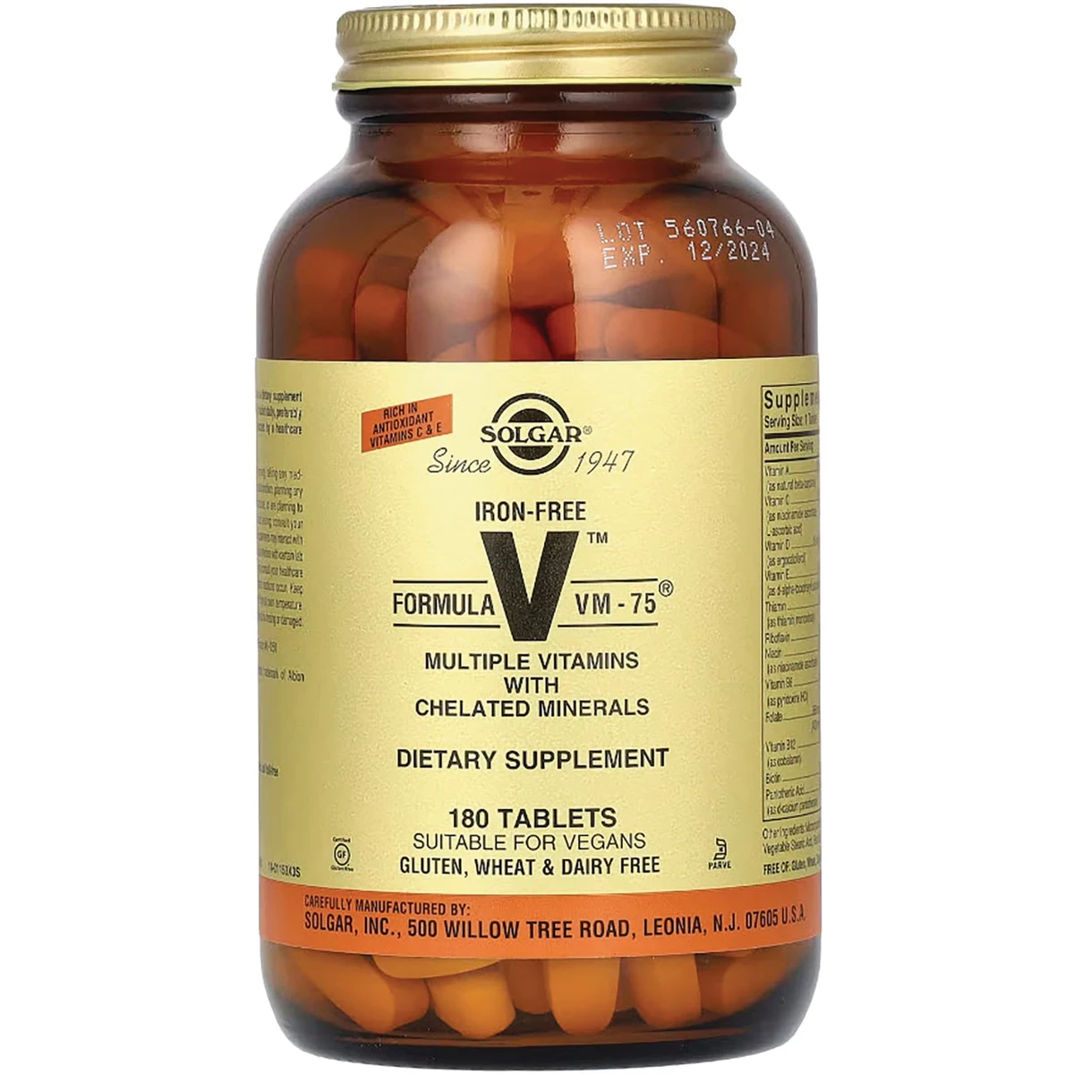 Solgar Formula VM-75 Iron-Free