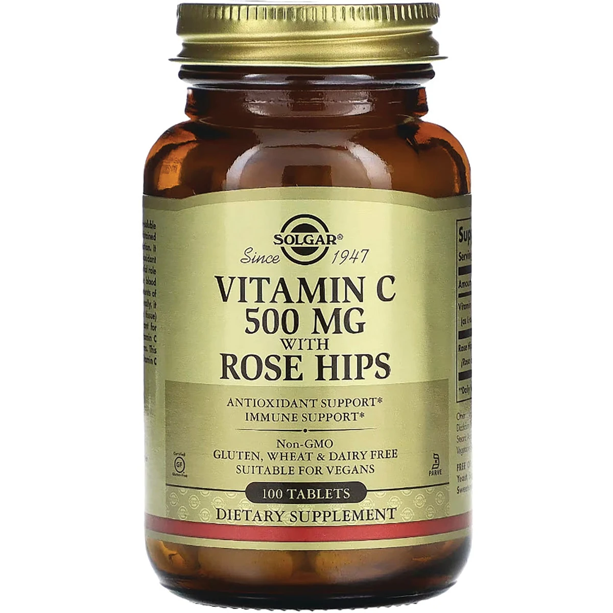 Solgar Vitamin C 500 mg with Rose Hips
