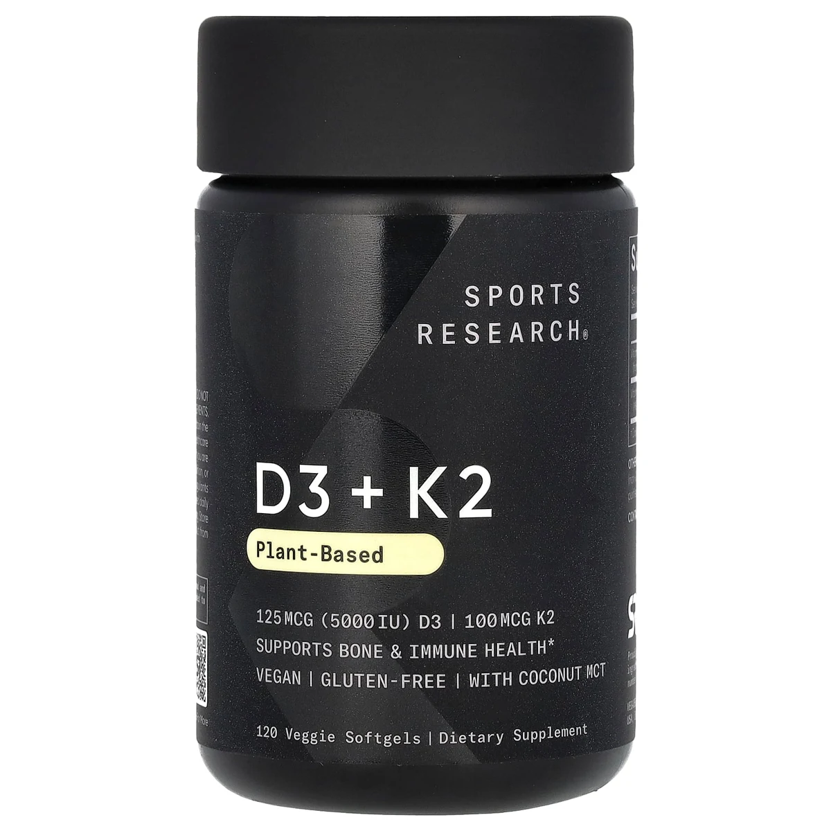 Sports Research D3 + K2, Plant-Based