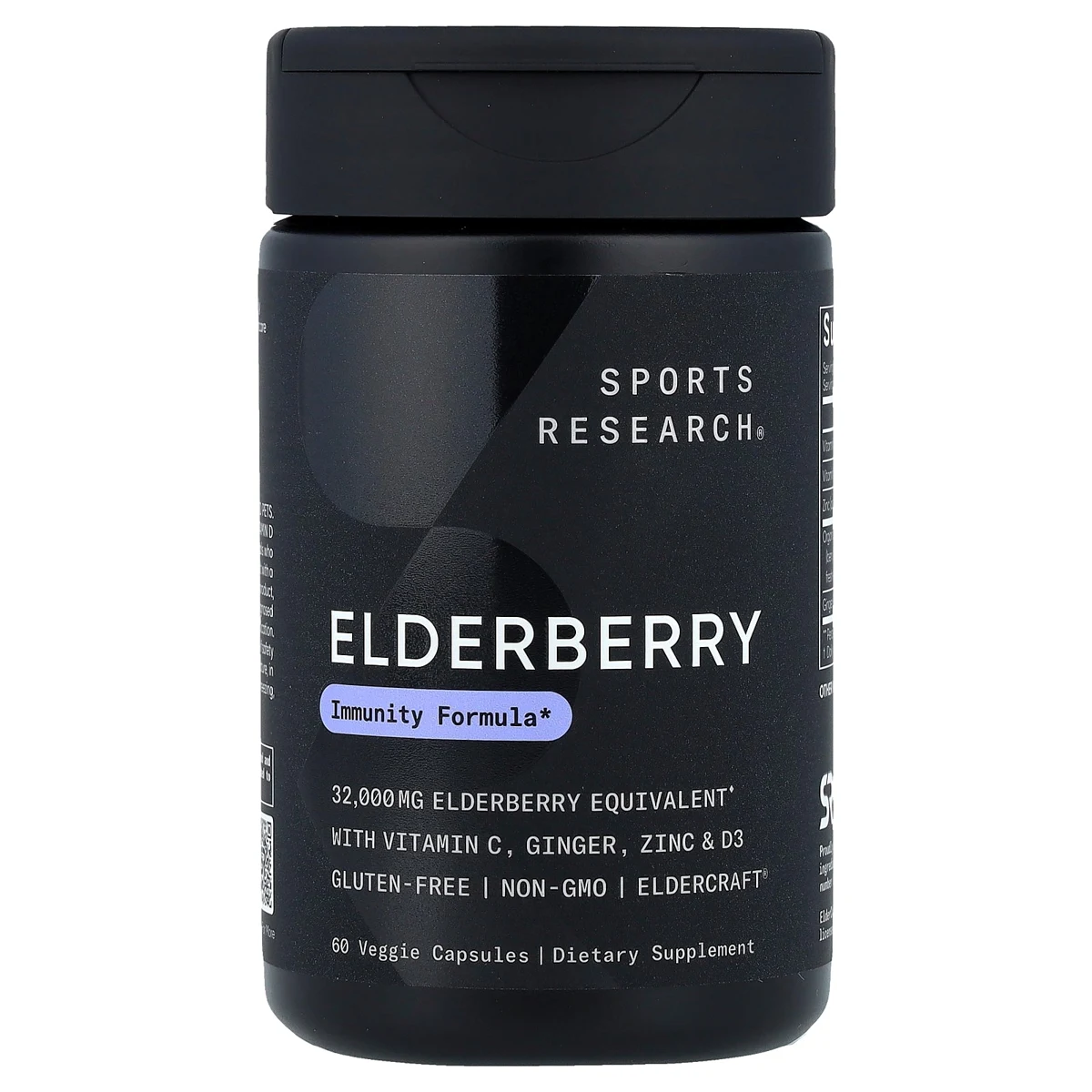 Sports Research Elderberry With Vitamin C Capsules, Ginger, Zinc & D3