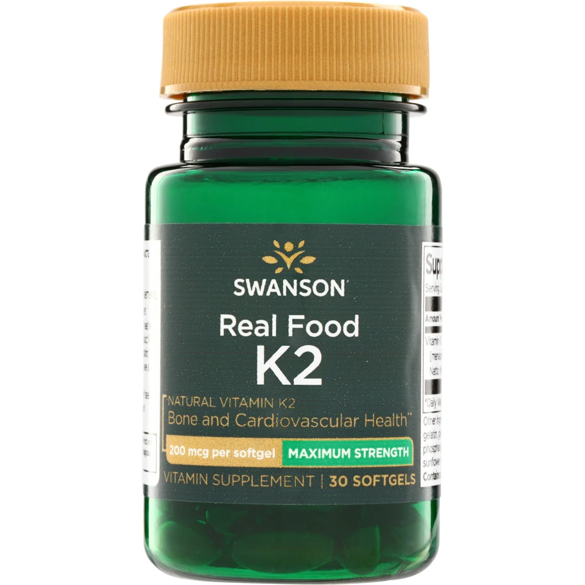 Swanson Real Food Vitamin K2 - Maximum Strength