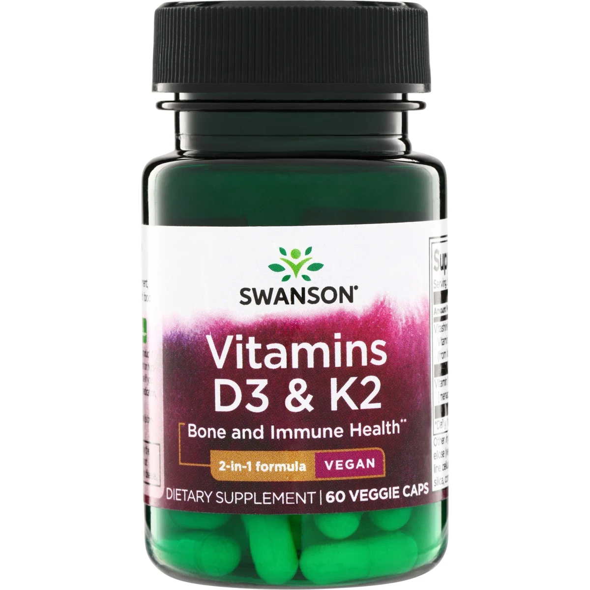Swanson Vitamins D3 & K2 - 2,000 IU & 75 mcg