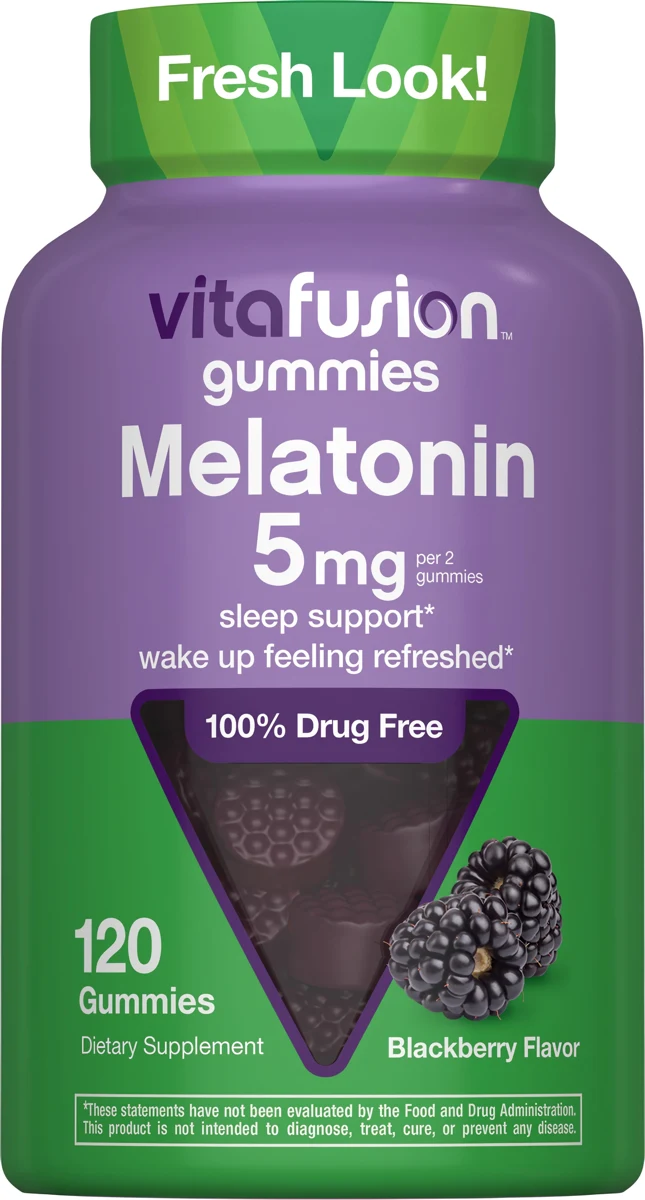 vitafusion Melatonin Extra Strength 5 mg Gummy Vitamin, 120 Gummies