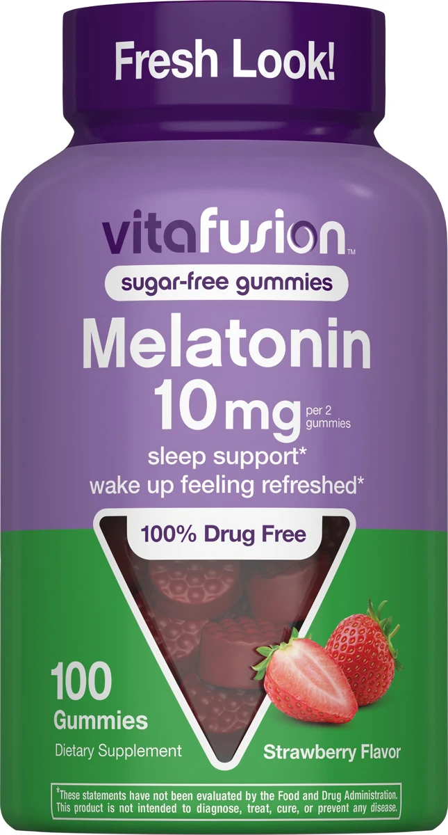 vitafusion Melatonin Max Strength 10 mg Gummy Vitamin, 100 Gummies