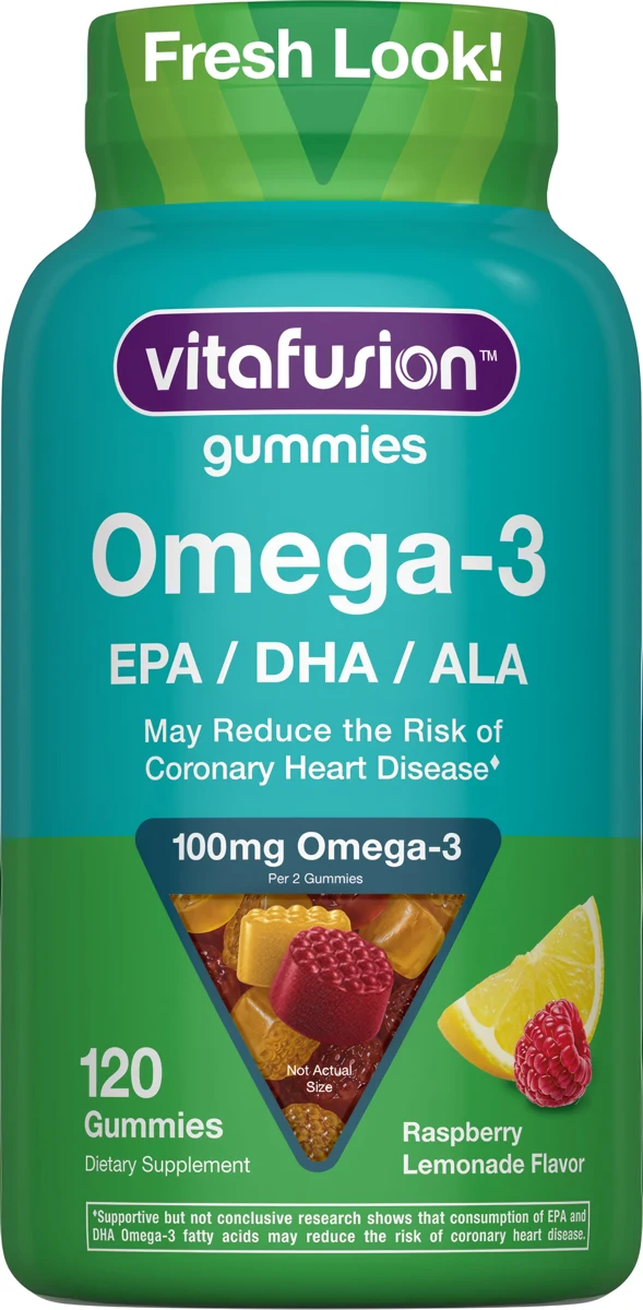vitafusion Omega-3 Gummy Vitamin, 120 Gummies